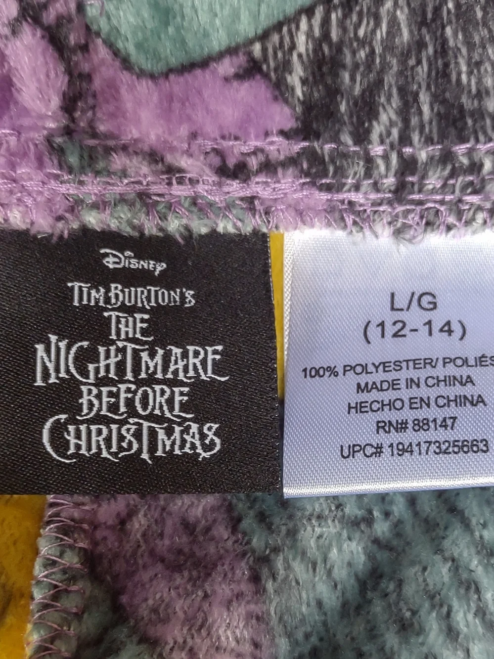 Disney Nightmare Before Christmas Sally minky sleep shorts Size L - Picture 3 of 3